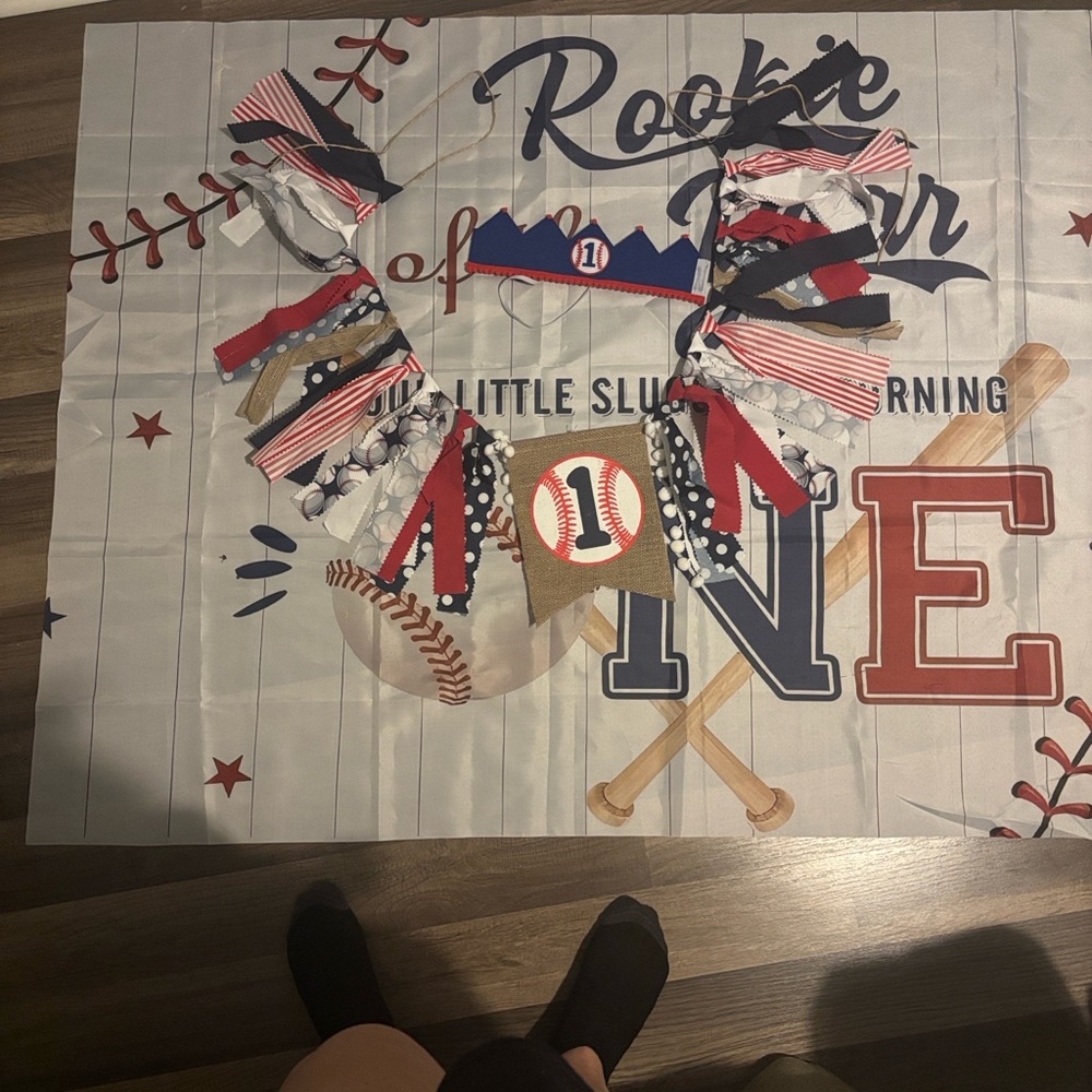 Baseball Themed Birthday Banner